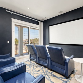 The theater room is the ultimate spot for a movie night!