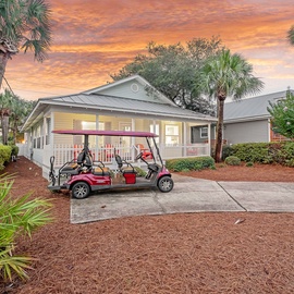 Take the complimentary golf cart for a ride around!