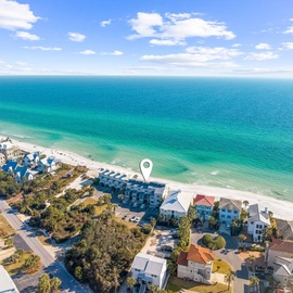 Beachfront property location offering stunning Gulf waters and pristine white sand beaches, situated in a peaceful coastal community.