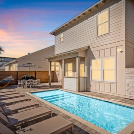 Enjoy an evening dip in your private pool.