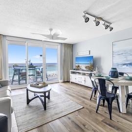 Relax in your bright, coastal living space with stunning sea views and a private balcony where ocean breezes meet modern comfort.