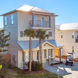 Front view of the beautiful 3-story home.