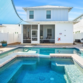 Dive into your own private oasis with a sparkling pool and spa, perfect for sunny afternoon relaxation and evening soaks.