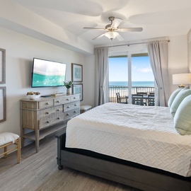 Wake up to stunning ocean views from your comfortable bedroom, complete with modern amenities and a private balcony overlooking the sparkling sea.
