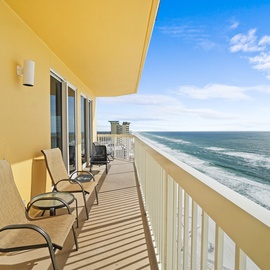 Step onto your private balcony and soak in breathtaking ocean views. The comfortable seating invites you to unwind with morning coffee or evening cocktails.