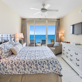 Wake up to endless ocean views from your plush bed, where gentle sea breezes and morning light create the perfect coastal retreat.