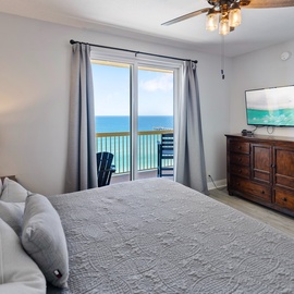 Wake up to breathtaking ocean views from your comfortable bed, with your private balcony opening to endless blue waters and gentle sea breezes.