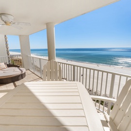 Unwind on your private balcony with stunning sea views, where comfortable seating and ocean breezes create the perfect retreat.