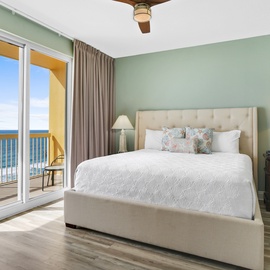 Wake up to stunning ocean views from your comfortable bed, then step onto your private balcony to feel the sea breeze.