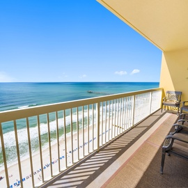 Your private oceanfront balcony offers endless turquoise views and comfortable seating where you can relax with morning coffee or evening sunsets.