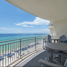 Step onto your private balcony and savor morning coffee while watching the waves dance below your oceanfront retreat.