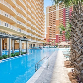 Dive into your own tropical oasis with this stunning pool perfect for morning laps or afternoon lounging under swaying palms.