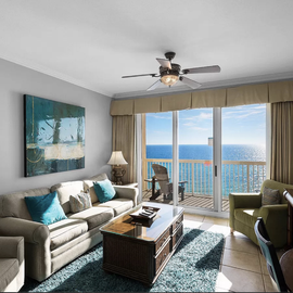 Wake up to stunning ocean views from your comfortable living space, where the sea breeze flows through your private balcony.