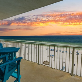 Watch breathtaking sunsets from your private balcony as golden skies paint the ocean horizon.