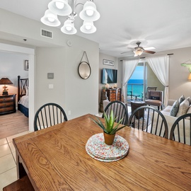 Gather around your spacious dining table for memorable meals with stunning ocean views streaming through the windows.