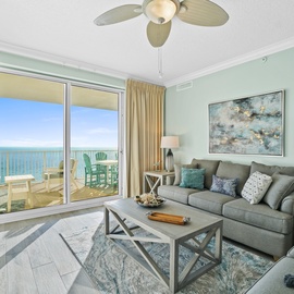Unwind in your coastal sanctuary where soft sea breezes flow through and turquoise waters stretch endlessly beyond your private balcony.