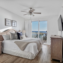 Wake up to stunning ocean views from your comfortable bed, with French doors opening to your private balcony for morning coffee.