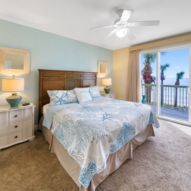 Wake up to ocean views in your coastal bedroom, where soft blues and warm lighting create your perfect seaside retreat.