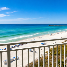 Paradise is right outside your door—take in breathtaking Gulf views, turquoise waters, and sugar-white sand from your private beachfront balcony.
