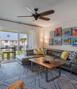 Tastefully decorated living room