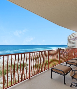 Massive 43 x 8 Balcony with Grill and Umbrella
