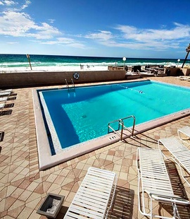 Beachside pool