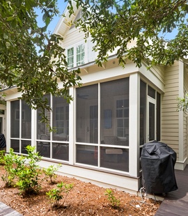 Screened in porch with grill