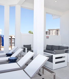 Lounge space by the pool