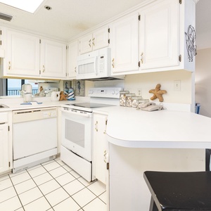 Prepare to create culinary delights as you enjoy the beach decor in your kitchen