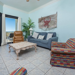 Phoenix VII 7106, Orange Beach, Alabama, beach front, 2 bedroom condominium on the 1st floor with extended balcony