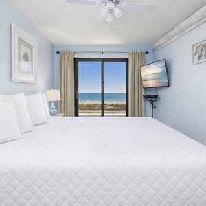 Relax in your king bed in the master suite, gazing at the breathtaking beach views through your window