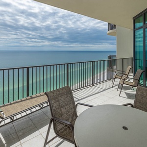 Savor the coastal vibe as you unwind on your balcony, soaking in endless horizon views