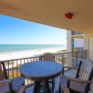 Enjoy views of the tranquil waters and gentle waves from your balcony