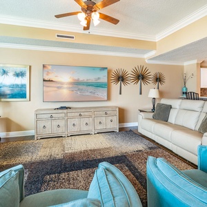 Recharge in the living room as you sink into plush seats while enjoying a good movie