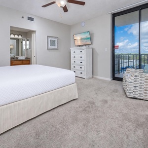 Relax after a beach day, stream your favorite shows, and enjoy the area views from the king master suite