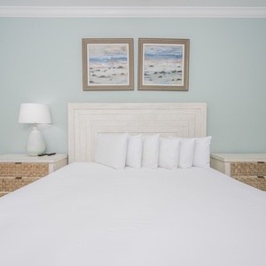 Rest comfortably on the king in the master, surrounded by serene decor, inviting your best dream-filled nights