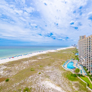 Endless beach views from this balcony