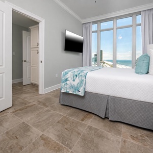 Experience a stunning sunrise from this queen suite a wake to a fun beach day