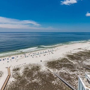 Experience seemingly endless coastline views of the horizon as waves lap the shore and the sun glistens over the water