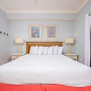 Experience a restful night in this king guest suite, where soft textures invite you to drift into peaceful dreams