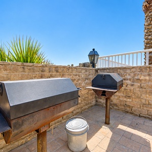Cook by the pool with BBQ grills have a picnic, just steps from the beach for a perfect getaway experience at Royal Palms