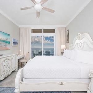 Unwind after a day at the beach and stream your favorite shows in the master and wake up to seagulls and gentle waves