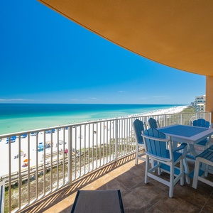 Watch the coastline stretch forever from your balcony as you unwind
