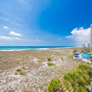 Take in the coastal vibe as you enjoy the views from your balcony, feeling the sun's warmth on your skin