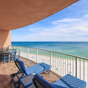 Savor the coastal breeze while lounging on the balcony, soaking in panoramic views of the shoreline