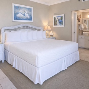 Enjoy restful nights in this king master suite with cozy bedding and drift off into a peaceful slumber