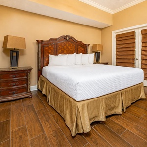Retreat to the king master suite after a fun day at the beach and relax with fluffy pillows