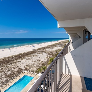 Relax on your balcony, soaking in breathtaking coastal views while enjoying the warm breeze and vibrant beach vibe