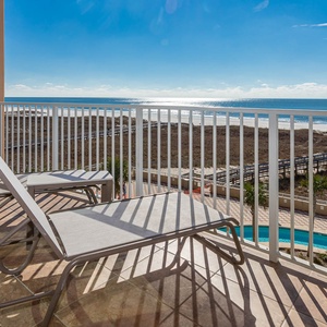 Lounge on your balcony overlooking the stunning gulf coastline and doze to the sound of waves and seagulls