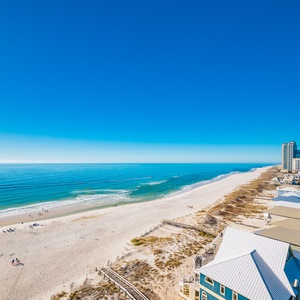Watch the coastline stretch into the distance and the horizon meet the sky from your balcony while you soak up the sun